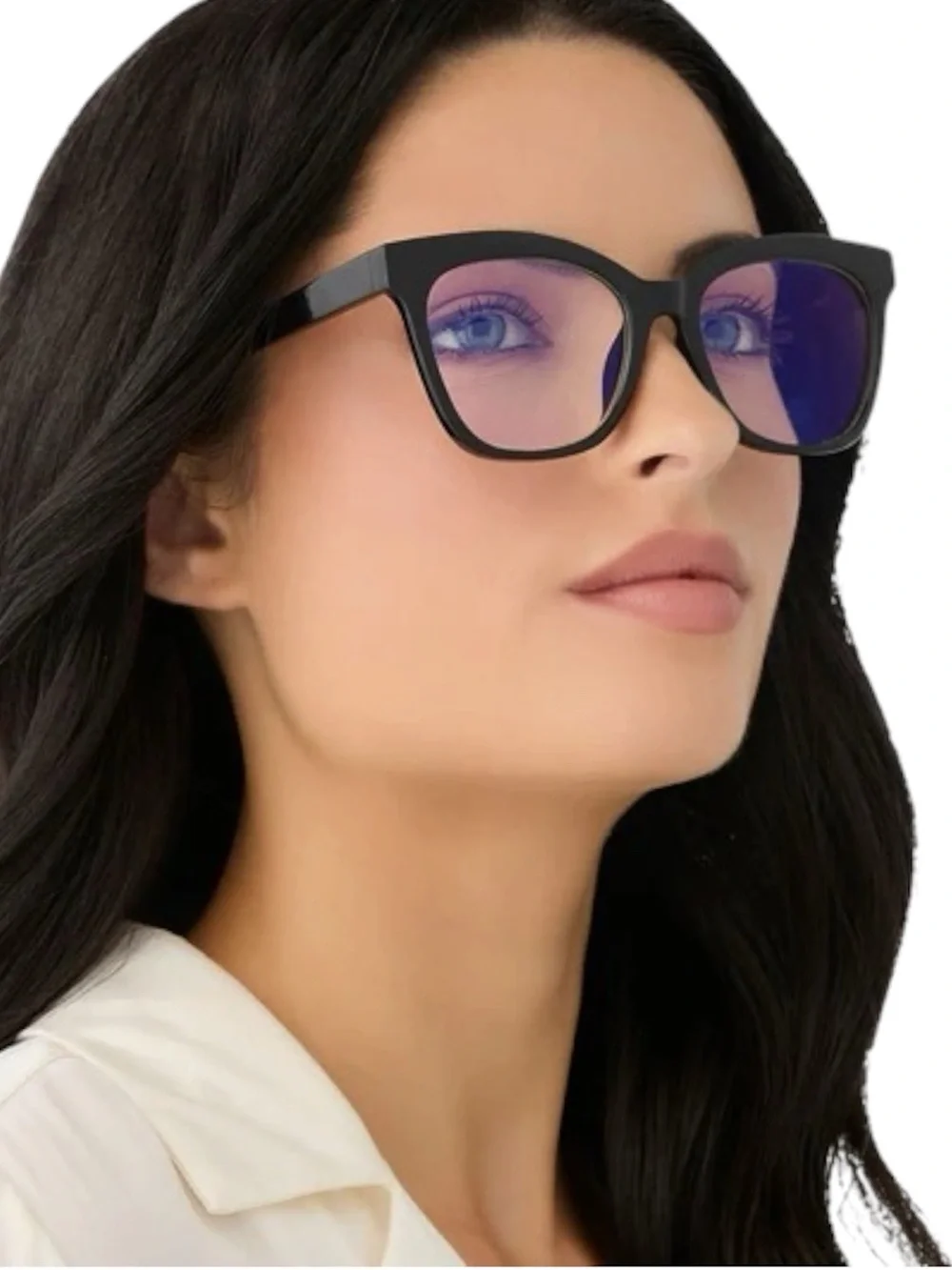 DIFF Willa Bluelight Glasses Black Frame Blue Light Lens Square NWT